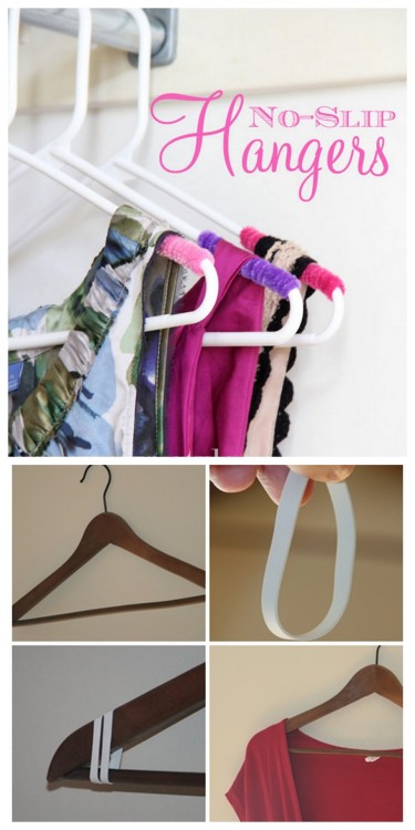 Two Tutorials for No Slip Hangers. Top Photo: cheap and colorful solution from in my own style here.