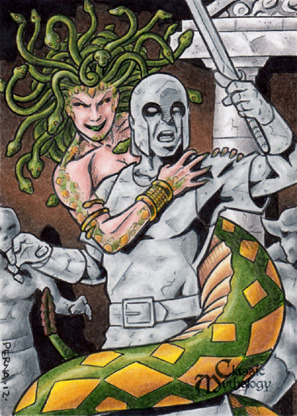 fuckyeahgorgons:  Medusa Sketch Card - Tony Perna by *Pernastudios 