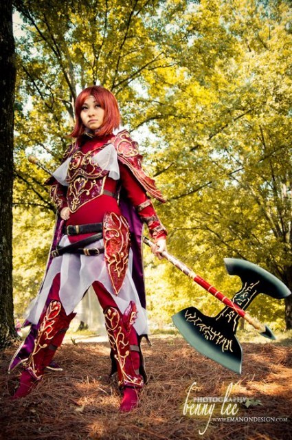Me as Princess Minerva from Fire Emblem: Shadow Dragon. This was my second ever costume. Armor culpt