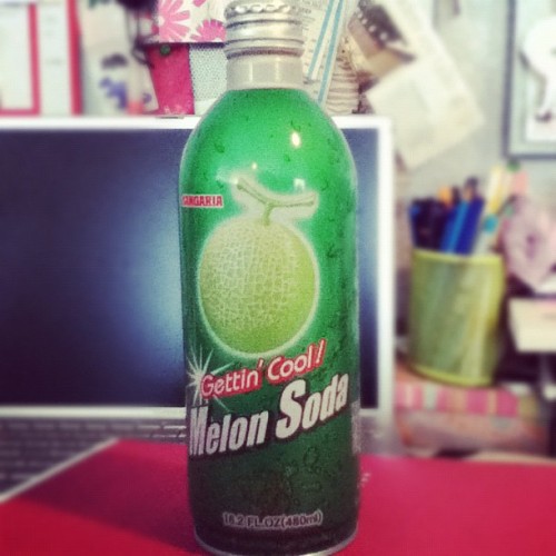 mmmm! #melon #soda #sangaria #japan (Taken adult photos