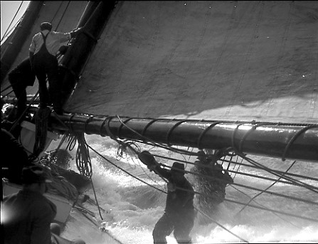 fishing schooner gertrude l. thebaud racing  albert cook church