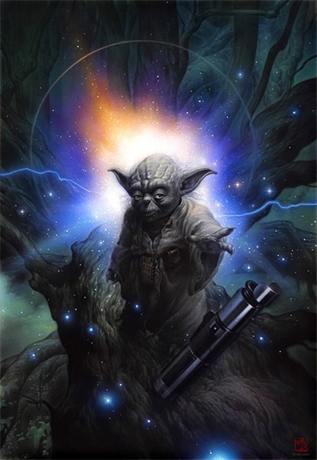 fystarwars:  Yoda - Star Wars Original Art by Tsuneo Sanda (via SandaWorld) 