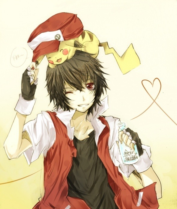 capriciouscanapple:  My top anime boy crushes!  Red: From Pokemon Kyo: From Fruits