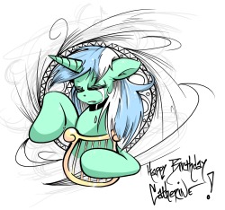 Always late to the party~ Hope this doesn&rsquo;t become a trend for me. orz Quick sketch of Lyra for Yawg. Happy Birthday, Catherine!