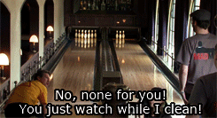 imovermyhead:  Nerdist vs. Mad Men All-Star BowlingHeckling Jon Hamm (x)  I love