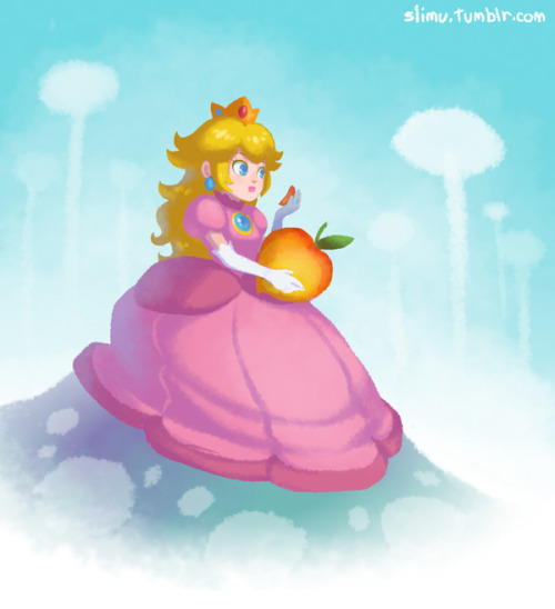 I Just Feel Inclined To Always Draw Peach Stuffing Her Face With Peaches >_>