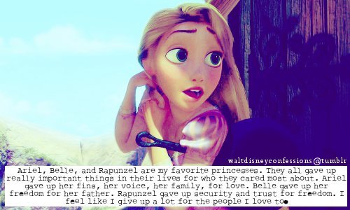 Walt Disney Confessions Ariel Belle And Rapunzel Are My Favorite