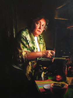 Portrait of Elena Zoubanova in the kitchen
(Colección privada)
Dimensiones: 40x50 cm