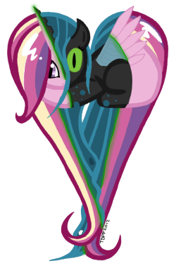 fanmlp:  Queen Chrysalis/Princess Cadance