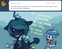 chrysalis-replies:  Chrysalis Question #6  GODDAMNIT STOP BEING SO CUTE sorry for so much reblogs of her&hellip; but&hellip; ;A;