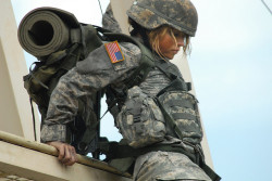 keepiiitreal:  U.S. Army - Jessica Simpson, as Pvt. Valentine, prepares to descend from a tower as part of her training in the new film “Major Movie Star.” 