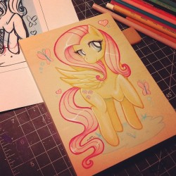 hezaakun:  Finished before midnight! And made it to the gym. #fluttershy #mylittlepony (Taken with instagram) 