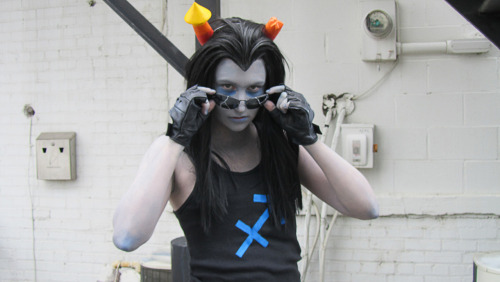 failmacaw: Me as Equius again. I helped a friend out with a cosplay video for class, so I got to gre