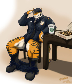 pandragonwolf:  Descanso de café y donas - by ArekusuWulf 