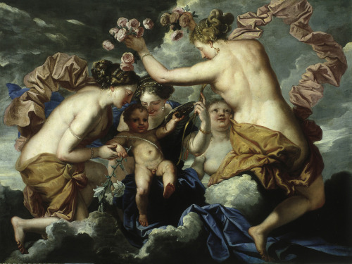 Venus, Cupid and Three Graces, by Pietro Liberi, Alte Galerie, Graz.