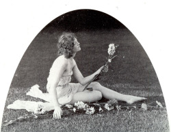 kylarose:Myrna and Flowers, c. 1920sScanned