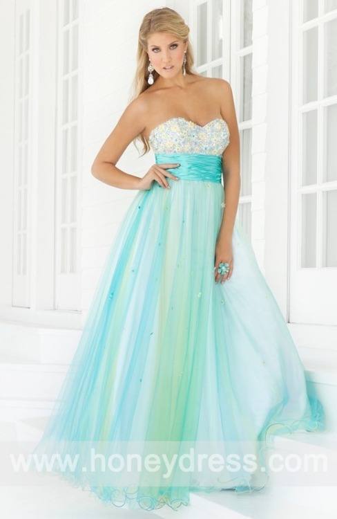 Light blue prom dress