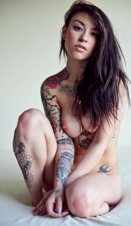 Nude tattoo girls model