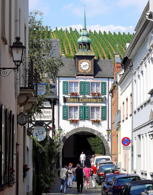 Hotel Lindenwirt in Rüdesheim am Rhein, Germany (by Arnim Schulz).