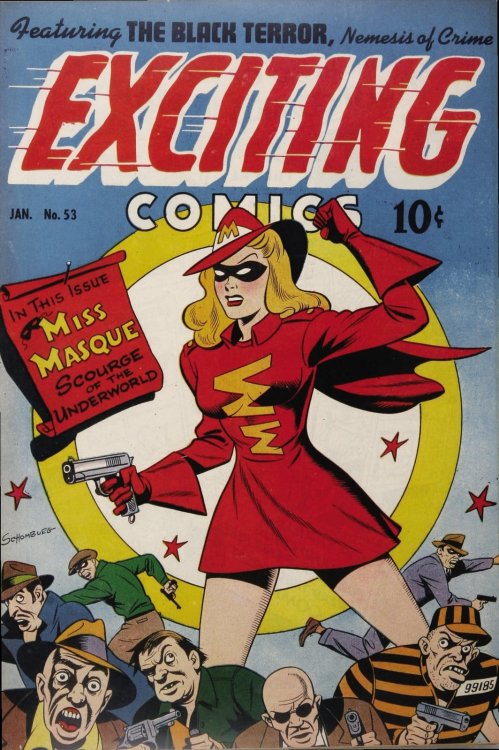 vitazur:  Exciting Comics #53, January 1947, cover art by Alex Schomburg. 
