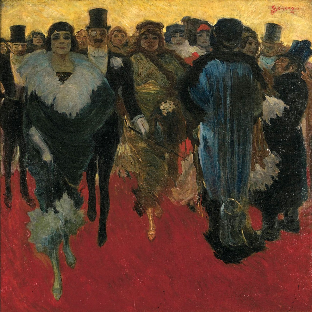poboh:  Mondanità, 1910, Aroldo Bonzagni. Italian (1887 - 1918) 