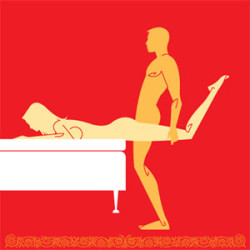 Bed Spread  Bend Over The Side Of The Bed So Your Stomach And Breasts Are Against