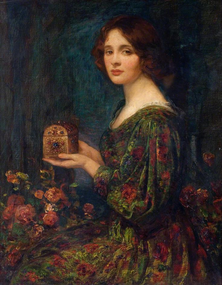 in-the-middle-of-a-daydream:“ Thomas Edwin Mostyn (1864–1930) - The jewelled casket”