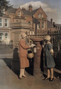 maudelynn:  Two young women in Belfast; by Clifford R. Adams c.1928 