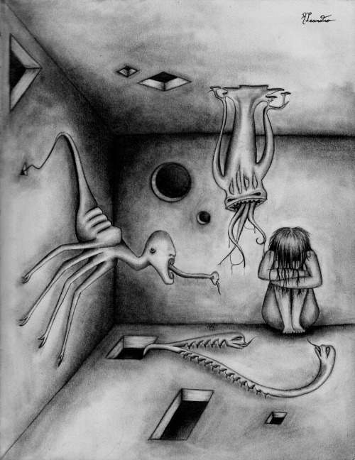 swallowingstatic:  I drew this one on Christmas morning around 12am beside my mother.