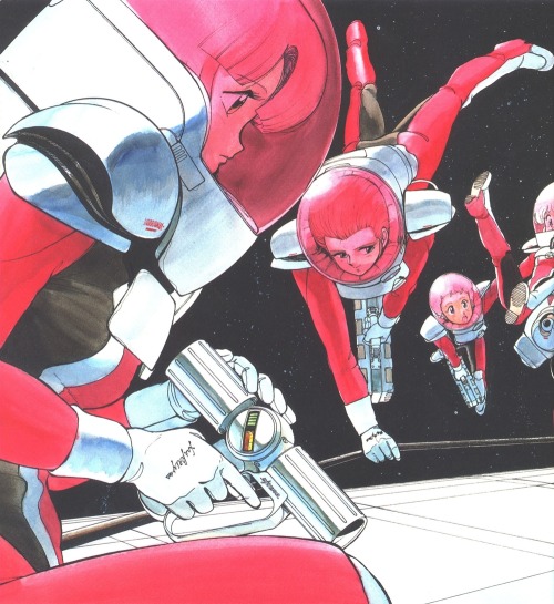 aanniimmee: - By Kenichi Sonoda for “Gall Force,” as featured in the art book “Gar