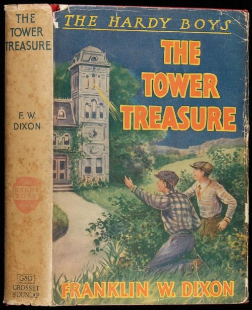 Tower Treasure (1927). Hardy Boys #1. Franklin W. Dixon. First edition, first printing. Glossy 