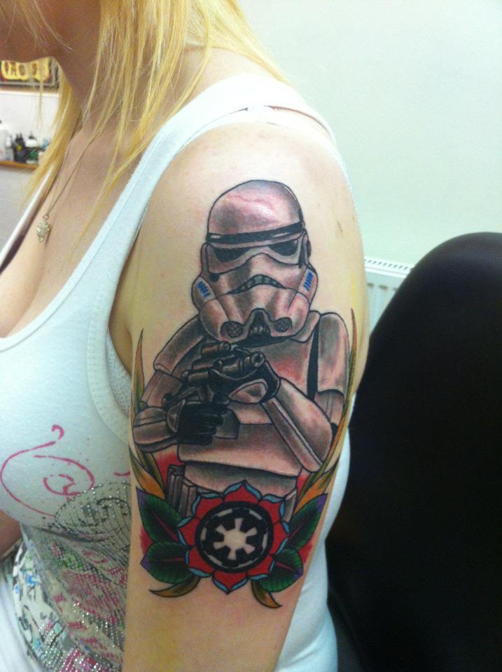 fuckyeahtattoos:  The reason I got this was, was because I absolutely love Star Wars.