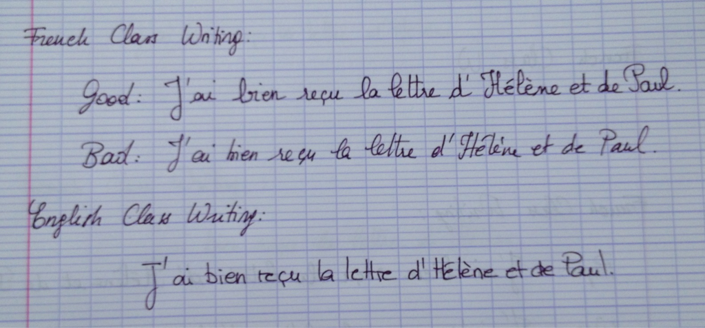 Awesome French Is Cursive In French Written Any Differently That