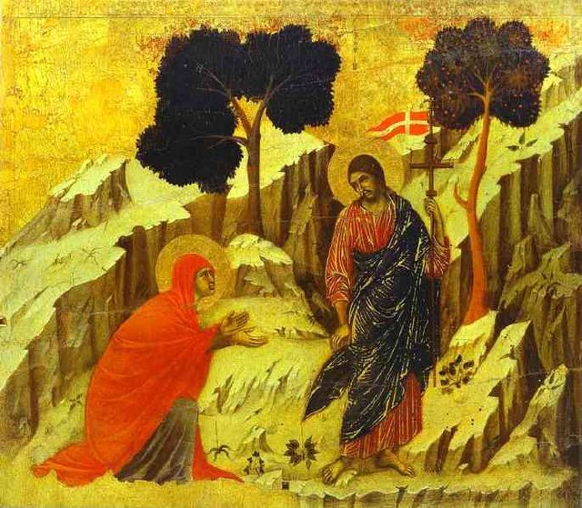 Duccio di Buoninsegna, noli me tangere &ldquo;- Sull'ape e sulla sua mitezza