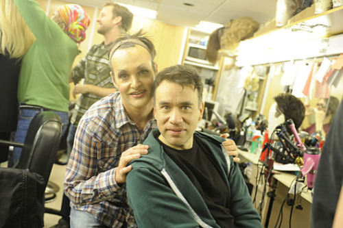 amyohconnor-blog:Will Forte and Fred Armisen behind the scenes of last night’s live episode of 30 Ro