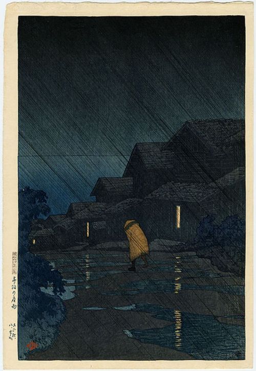 Porn yama-bato:  Kawase Hasui, Evening Shower, photos