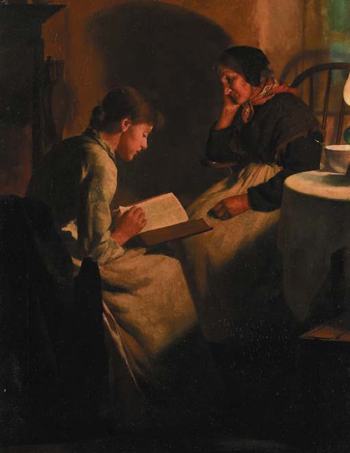By firelight, Edwin Harris. English (1855 - 1906)