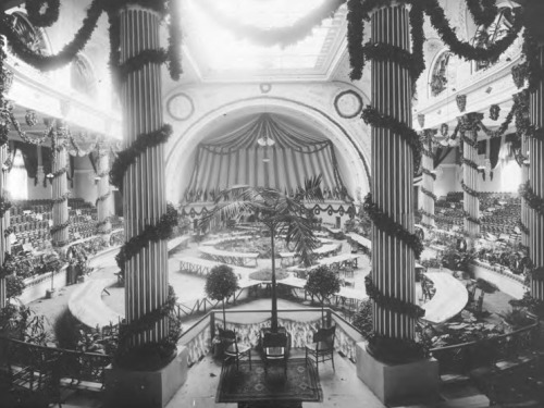 A great photo of the interior of the Festival Hall at the Columbian Exposition, 1893, Chicago.