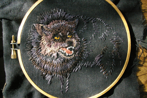 wolf hand embroidery 2010