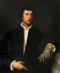 arthistoryftw: Titian Man with a glove c. 1520 Musée du Louvre, Paris 