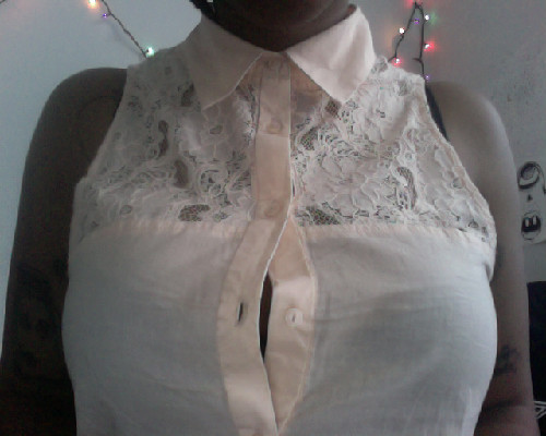 NO BUTTON DOWN WILL EVER STAY BUTTONED!  adult photos