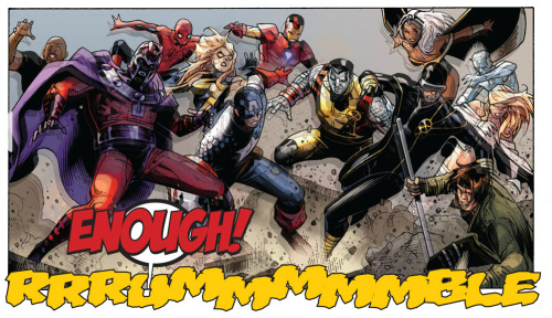 Rictor shakes up some squabbling A-Listers, from Avengers: The Children&rsquo;s Crusade #7.