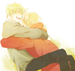 demented-farm-animal:  USUK hug! 【腐】ヘタログ