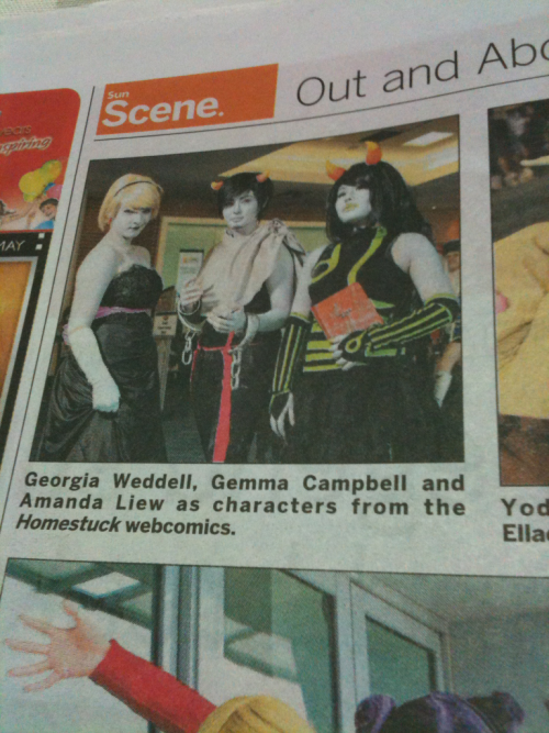 i-am-the-aderpable: quackercracker: There’s Homestuck on my newspaper. OMG GEMMMA , MANDA, ITS