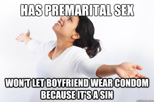 thedailymeme:  Contradicting Christian Girl