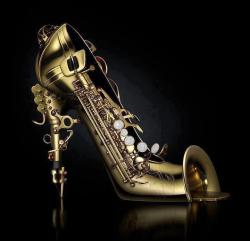 spookybekkaa:  brassholes:  a-high-school-freshies-band-blog:  justkeepswimminthrulife:  it’s a shoe! it’s a saxophone! It’s… a saxophone shoe?  This is strange and cool at the same time, I don’t think that it would be to comfortable though.