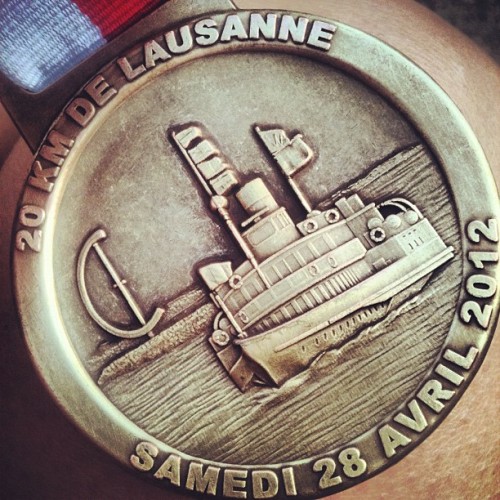 And done. Phew! What a great run! #20k #igerssuisse #lausanne #bigday #run (Taken with Instagram at 20km)