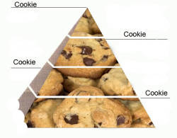 shrugging:  food pyramid displaying a balanced