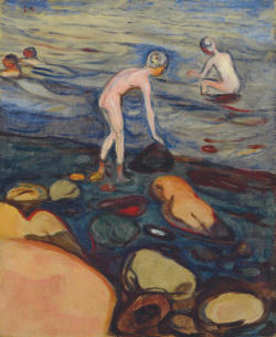 poboh:  Bather, Edvard Munch. (1863 - 1945)