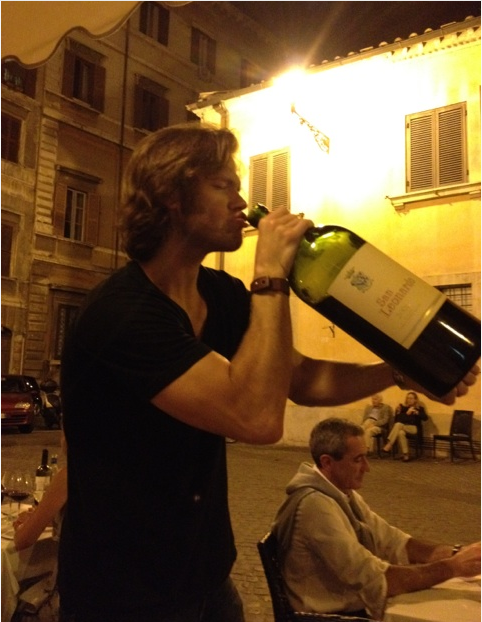 castielcampbell:   That time the entire Supernatural cast got drunk on wine and live